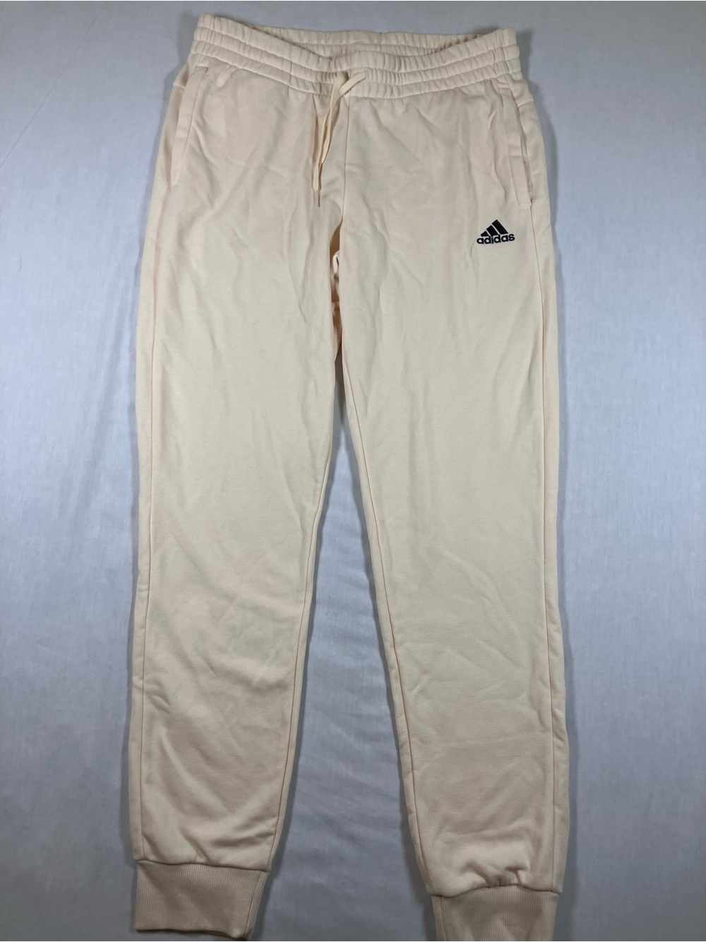 adidas Cream Pull-On Joggers with Logo